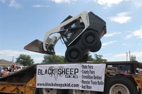 black sheep skid steer tricks|skid steer rodeo video.